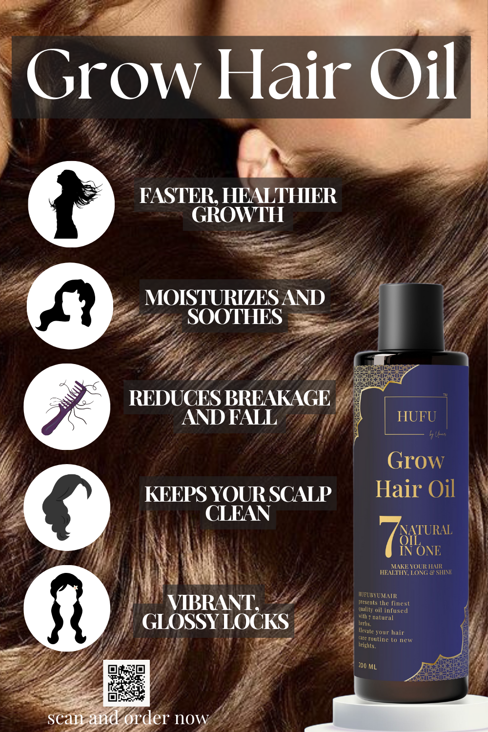 Transform your hair with Grow Hair Oil!